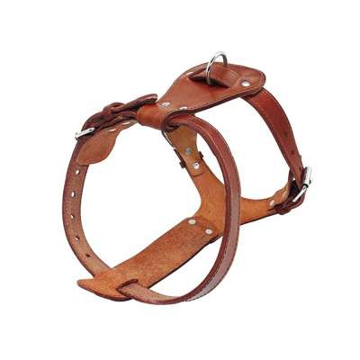 Customize Genuine Leather Durable Pet Training Dog Strap Harness Pattern For Big Dog